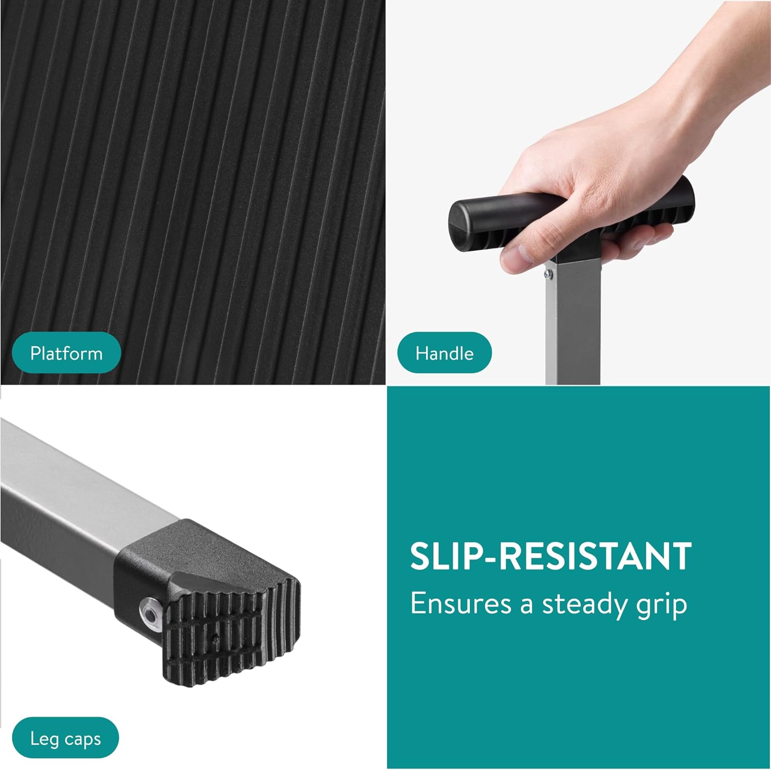 Navaris Αναδιπλούμενο Σκαλοπάτι με Λαβή - Grey - 60999.01