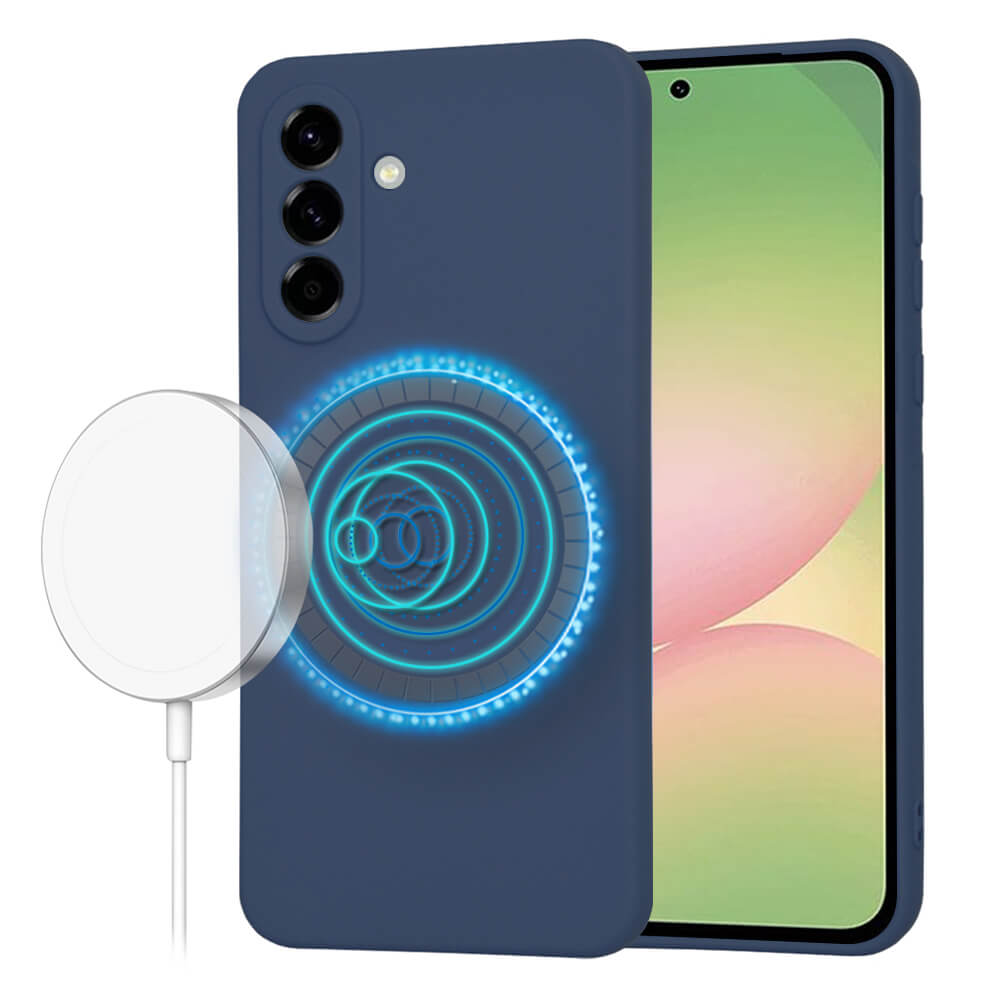Techsuit Samsung Galaxy A56 5G SoftFlex MagSafe Θήκη Σιλικόνης - Navy Blue