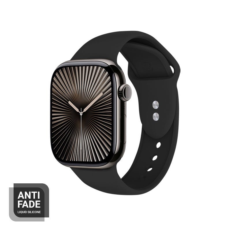 Crong Λουράκι Apple Watch 4/5/6/7/8/9/10/11 - SE (1/2/3) - ULTRA (1/2/3) - 44/45/46/49mm Σιλικόνης - Liquid Strap - Black