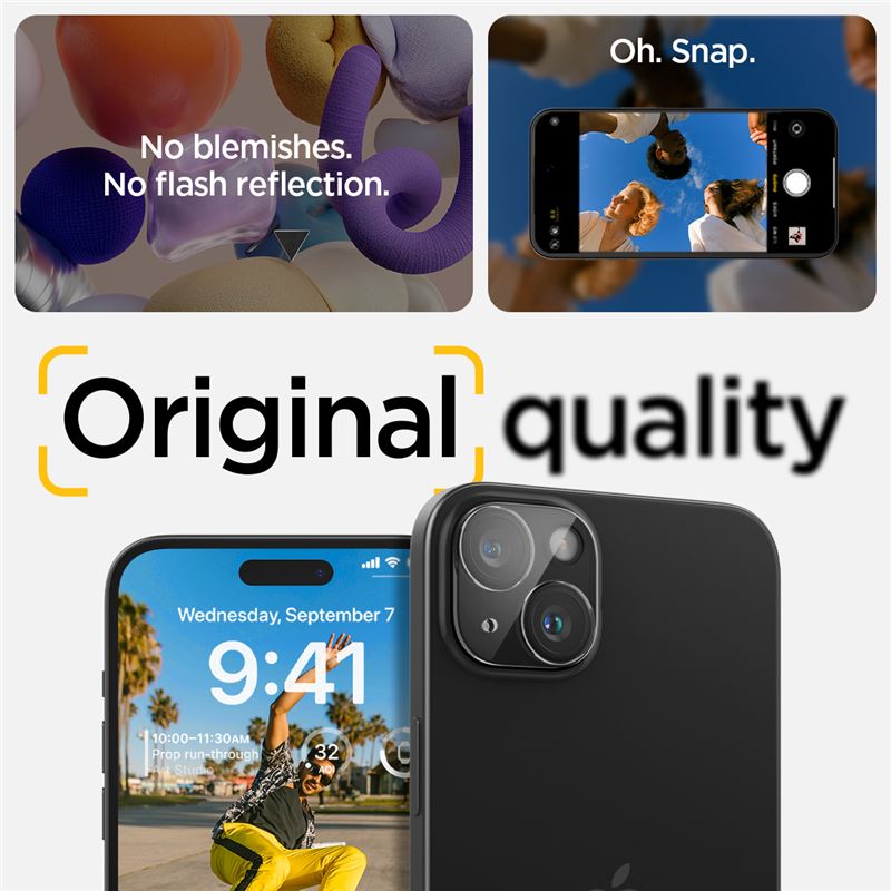 Spigen iPhone 15 / 15 Plus Aparatu Optik.TR Αντιχαρακτικό Γυαλί για την Κάμερα - 2 Τεμάχια - Διάφανο