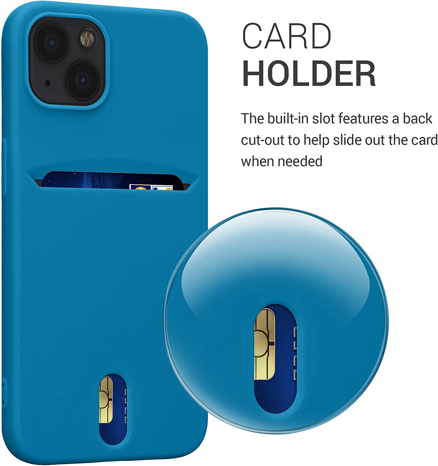 KW iPhone 13 Θήκη Σιλικόνης TPU - Caribbean Blue - 57748.224