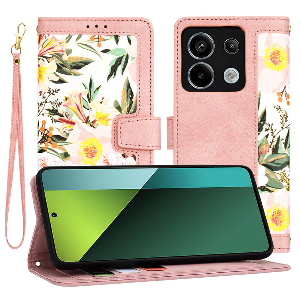 Techsuit Xiaomi Redmi Note 13 Pro 5G / Poco X6 5G - FlipCraft - Θήκη Πορτοφόλι από Δερματίνη - Sweetheart Pink