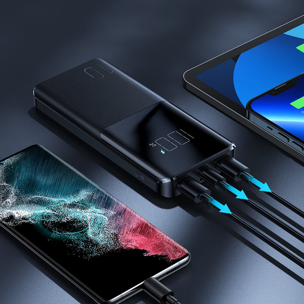 Joyroom JR-T013 15W Power Bank 10000mAh με 2 Θύρες USB και 1 Θύρα Type-C - Black