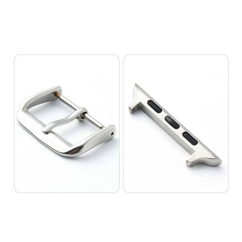 Crong Λουράκι Apple Watch 4/5/6/7/8/9/10/11 - SE (1/2/3) - Ultra (1/2/3) - 42/44/45/49mm από Γνήσιο Δέρμα - Noble Band - Black Noir