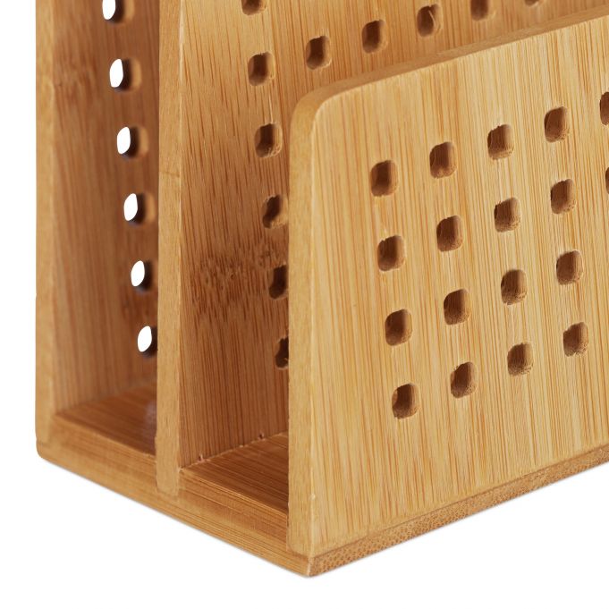 Relaxdays Θήκη Αποθήκευσης και Οργάνωσης Εγγράφων από Bamboo - Natural - 4052025242190
