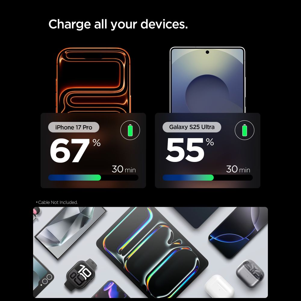 Spigen Οικιακός Φορτιστής Γρήγορης Φόρτισης 30W με Θύρα Type-C - Essential EE301EU-GAN - Gunmetal