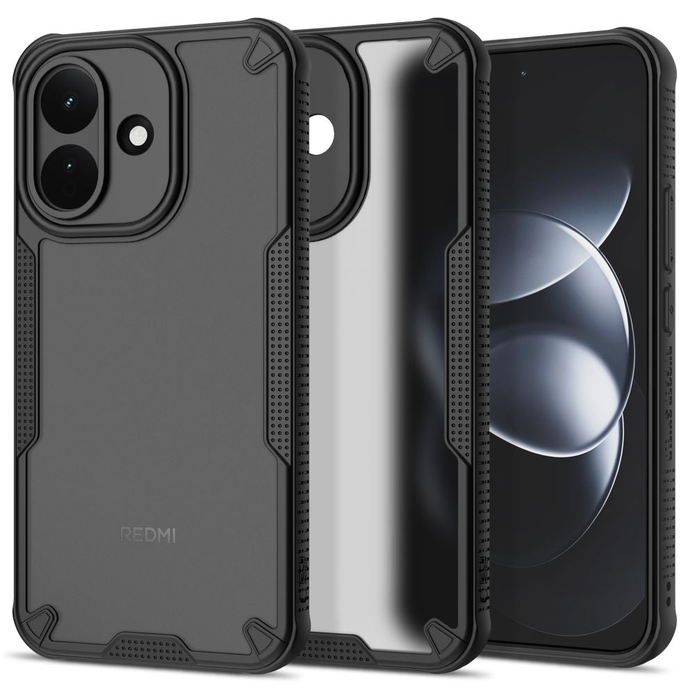 Tech-Protect Xiaomi Redmi Note 17 Pro 5G - Σκληρή Θήκη με Πλαίσιο Σιλικόνης - Rugged Shield - Matte Black