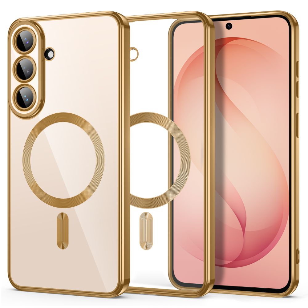 Tech-Protect Samsung Galaxy S26 FE - Θήκη Σιλικόνης TPU με MagSafe - MagFlex - Clear / Shiny Gold
