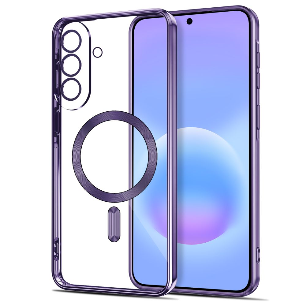 Tech-Protect Samsung Galaxy A37 5G - Θήκη Σιλικόνης TPU με MagSafe - MagFlex - Clear / Cobalt Violet
