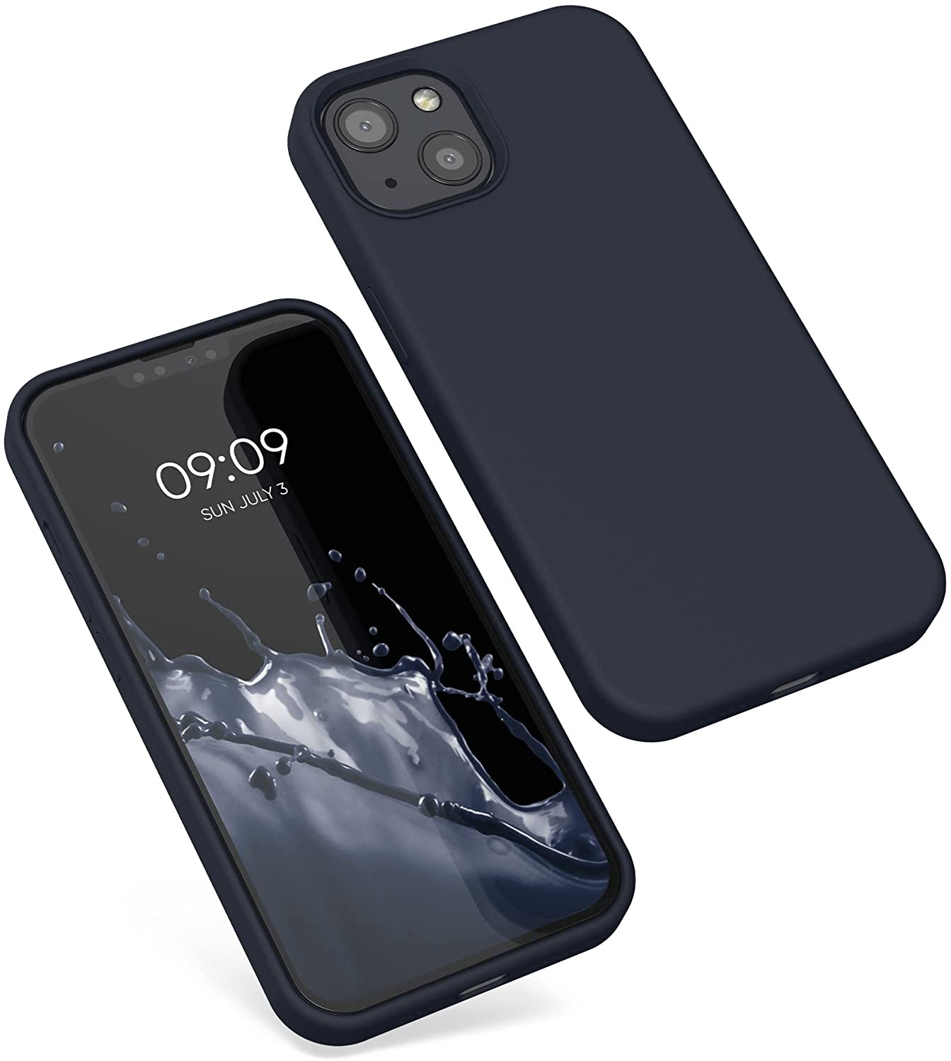 KW iPhone 13 Θήκη Σιλικόνης Rubberized TPU - Blueberry Blue - 55878.186