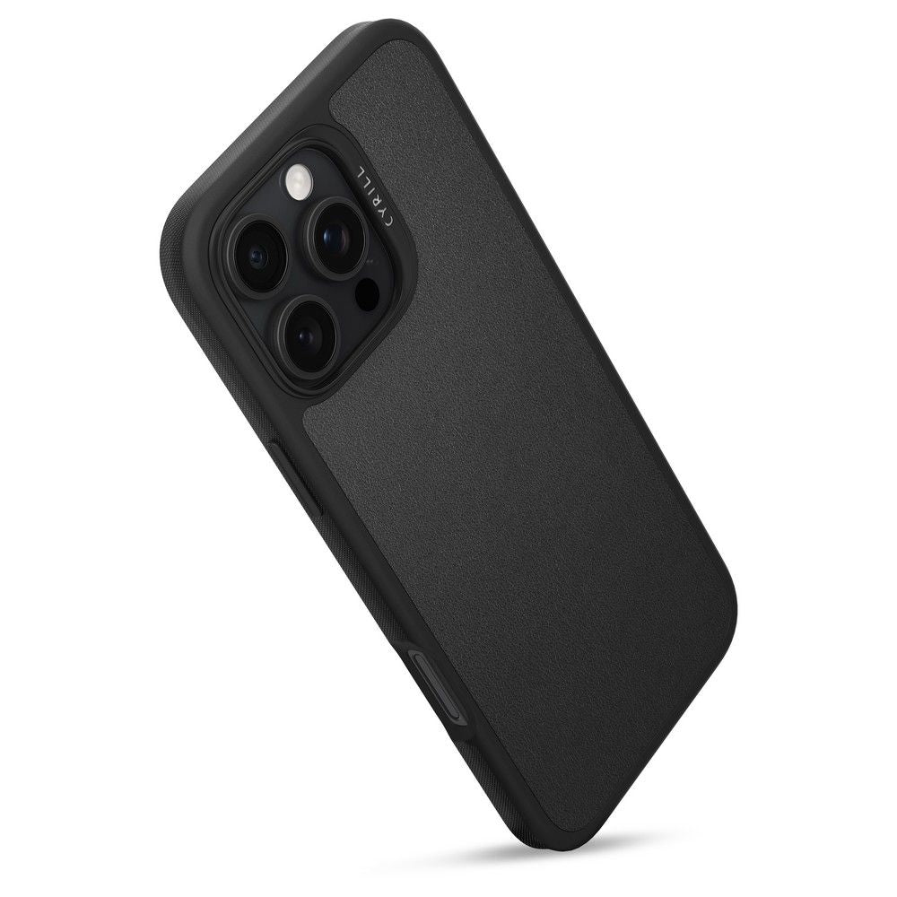 Spigen Cyrill iPhone 16 Pro Kajuk Mag Θήκη με Επένδυση Συνθετικού Δέρματος και MagSafe - Black