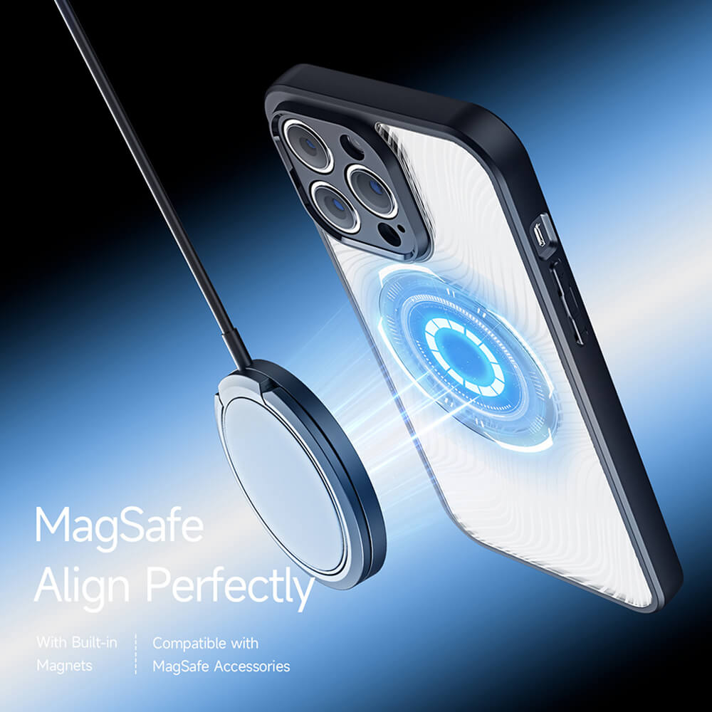 Dux Ducis iPhone 14 Pro Aimo MagSafe Σκληρή Θήκη με Πλαίσιο Σιλικόνης και MagSafe - Black