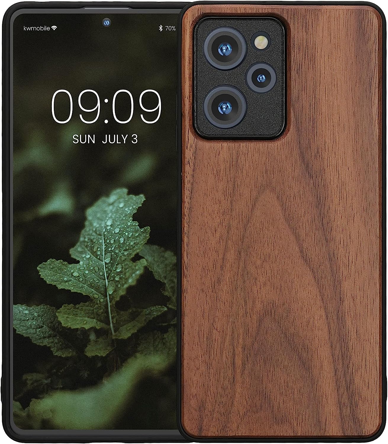 KW Xiaomi Poco X5 Pro 5G Θήκη από Φυσικό Ξύλο - Dark Brown - 60899.18