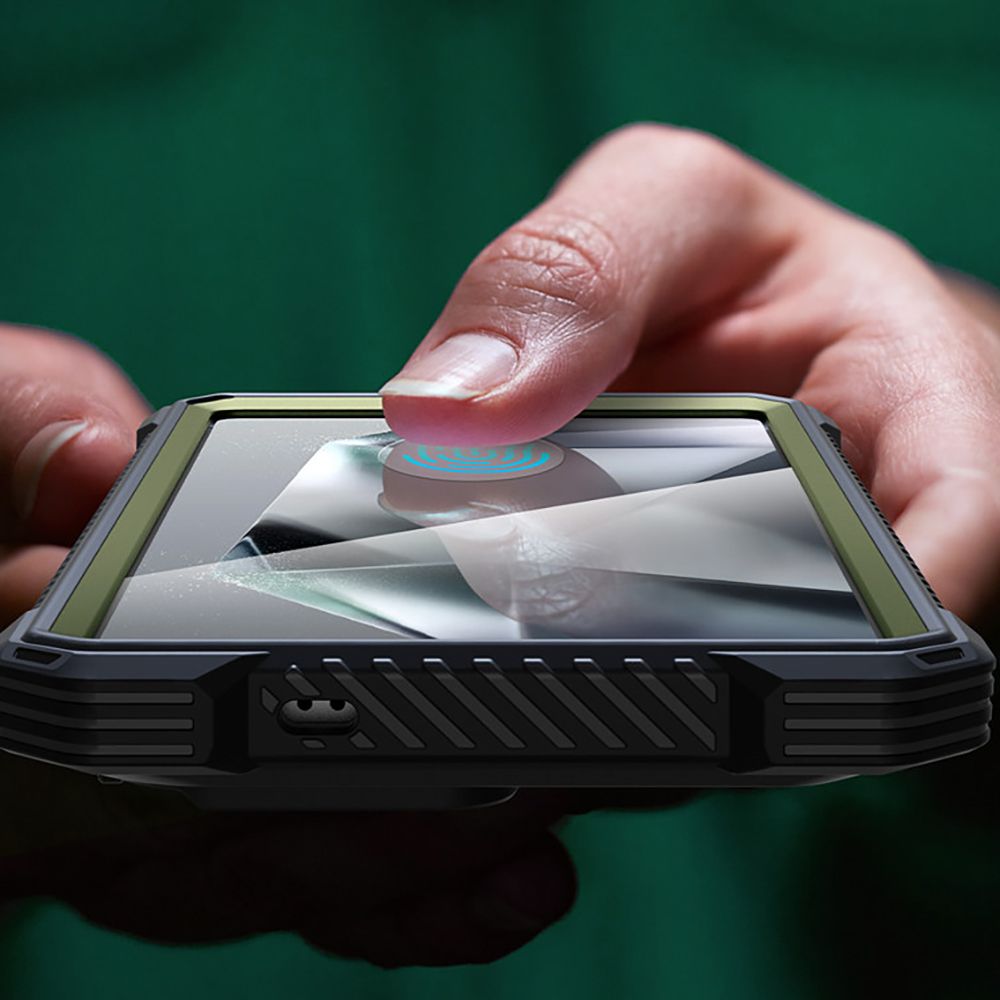 Supcase Samsung Galaxy S25 Ultra Armorbox Magsafe Σκληρή Θήκη με Προστασία Οθόνης και Κάλυμμα Κάμερας / Stand - Green