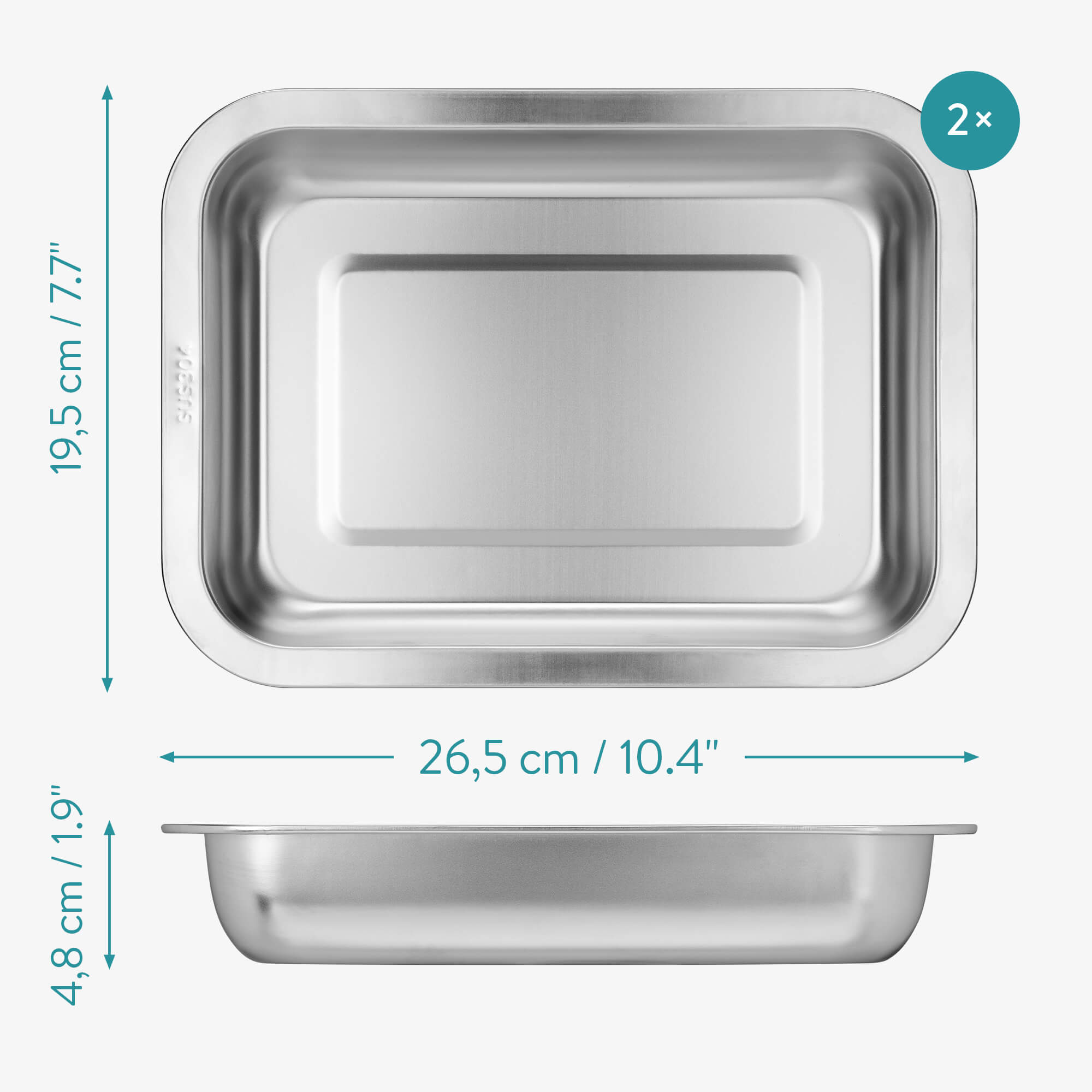 Navaris Σανίδα Κοπής από Ξύλο Ακακίας με 2 Δοχεία - Brown / Silver - 47368.04