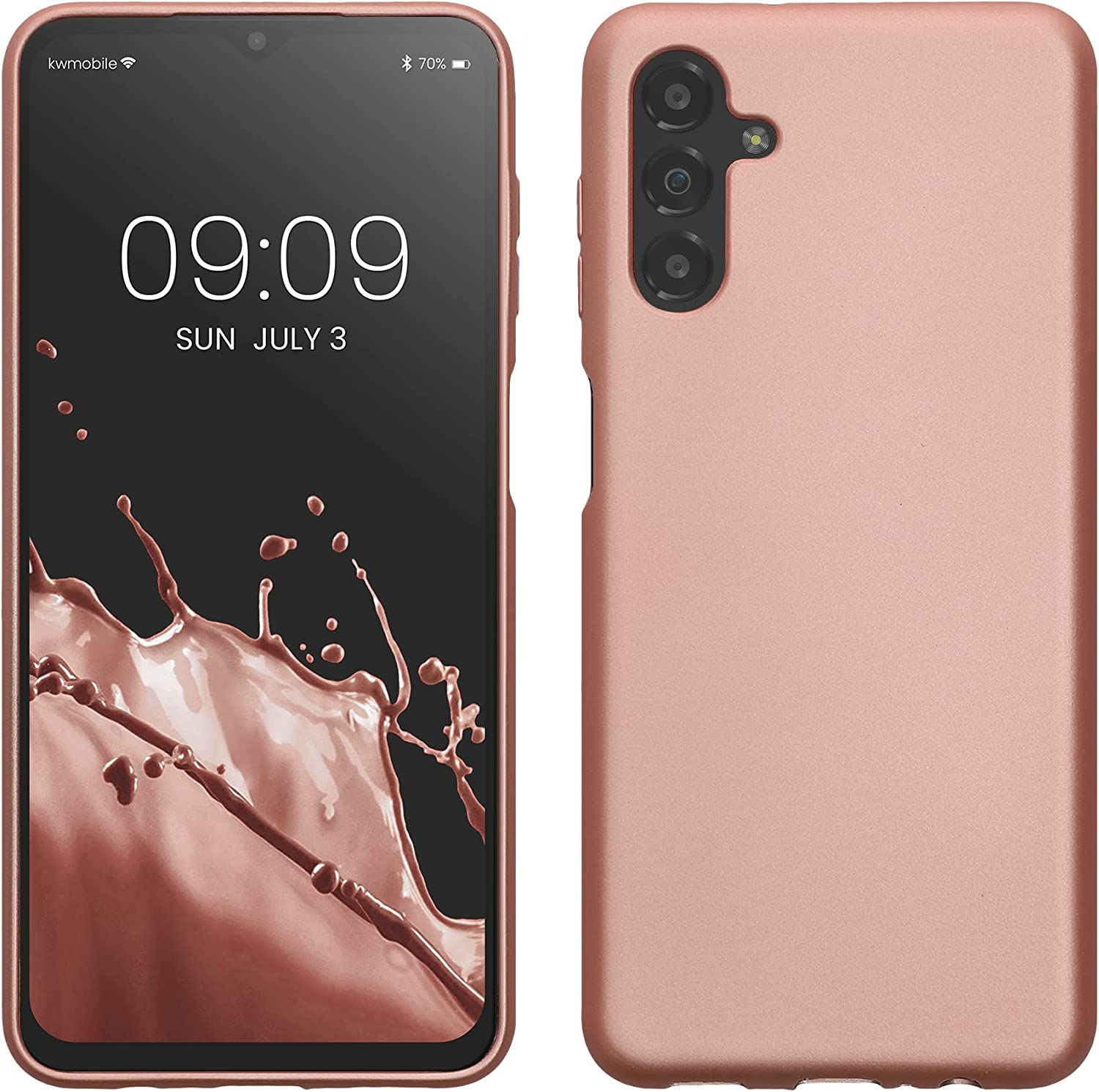 KW Samsung Galaxy A13 5G Θήκη Σιλικόνης TPU - Metallic Rose Gold - 60134.31