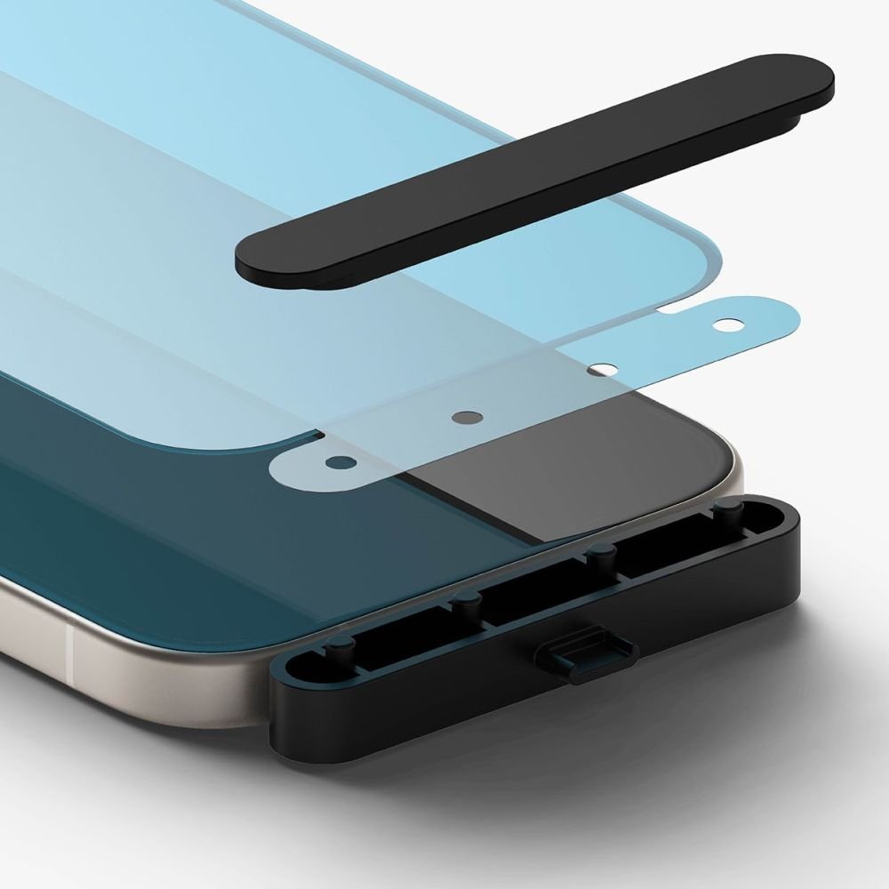 Ringke iPhone 15 TG Case Friendly Full Screen Tempered Glass 9H Αντιχαρακτικό Γυαλί Οθόνης - Black