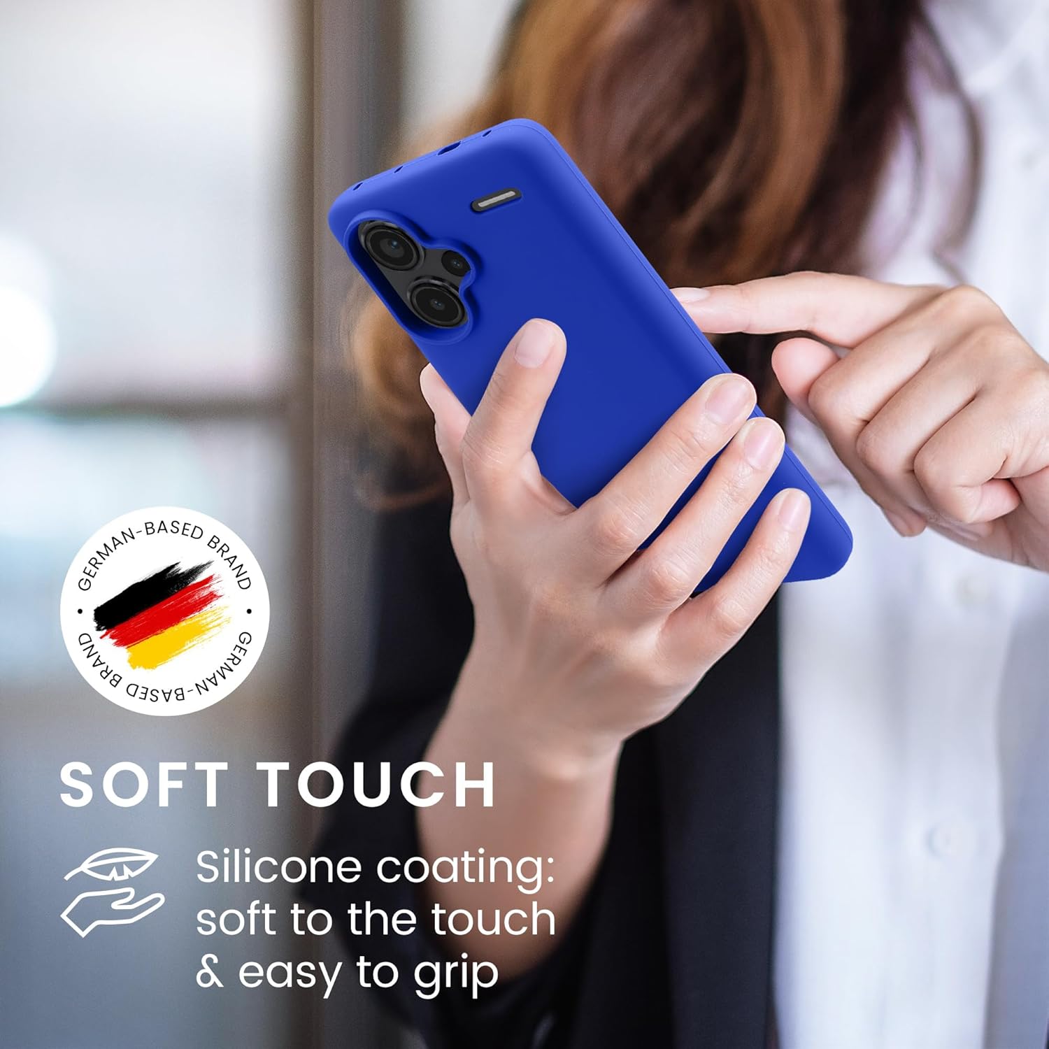 KW Xiaomi Redmi Note 13 Pro+ 5G Θήκη Σιλικόνης Rubberized TPU - Baltic Blue