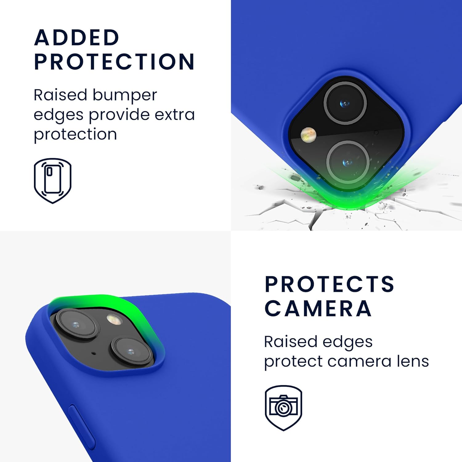 KW iPhone 15 Plus Θήκη Σιλικόνης Rubberized TPU - Baltic Blue