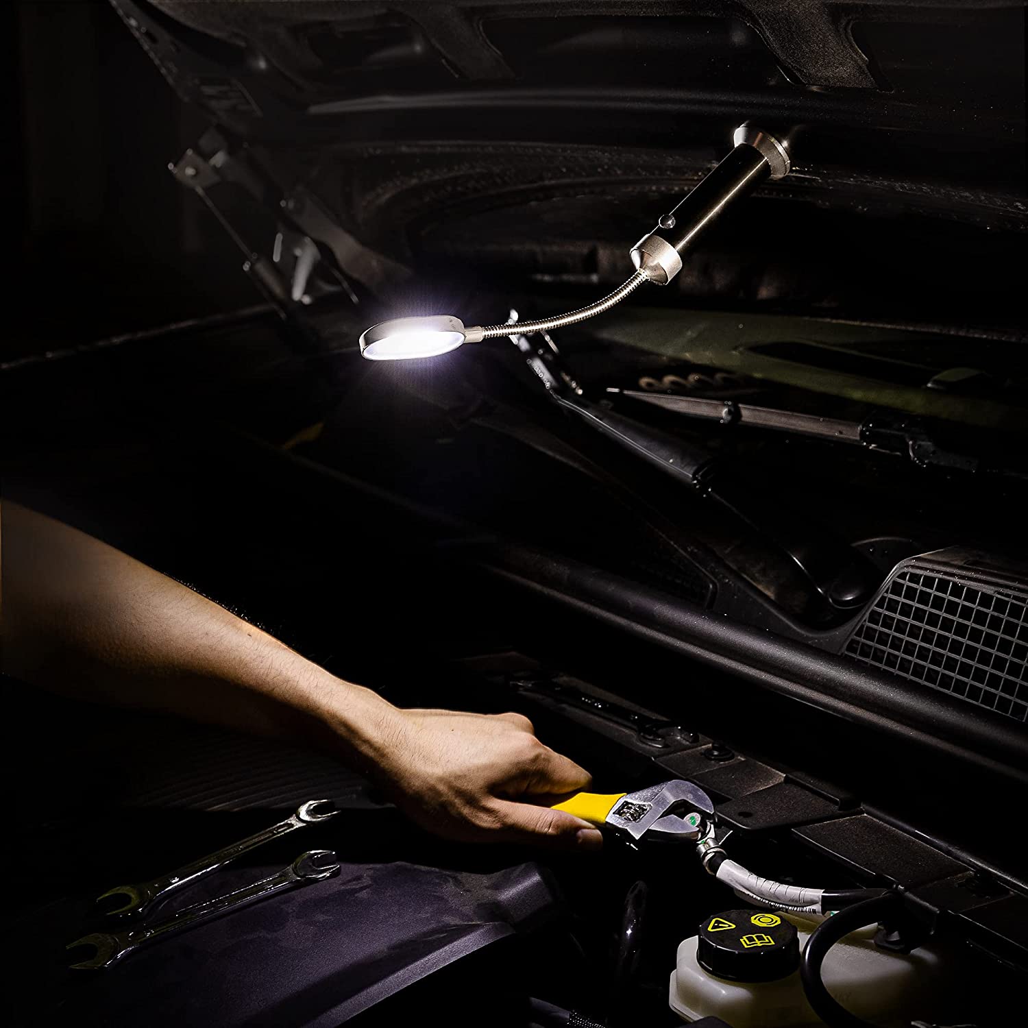 Navaris Σετ με 2 Λαμπτήρες LED Ψησταριάς / Εργασίας με Μαγνητική Βάση - Black / Silver - 54758.01