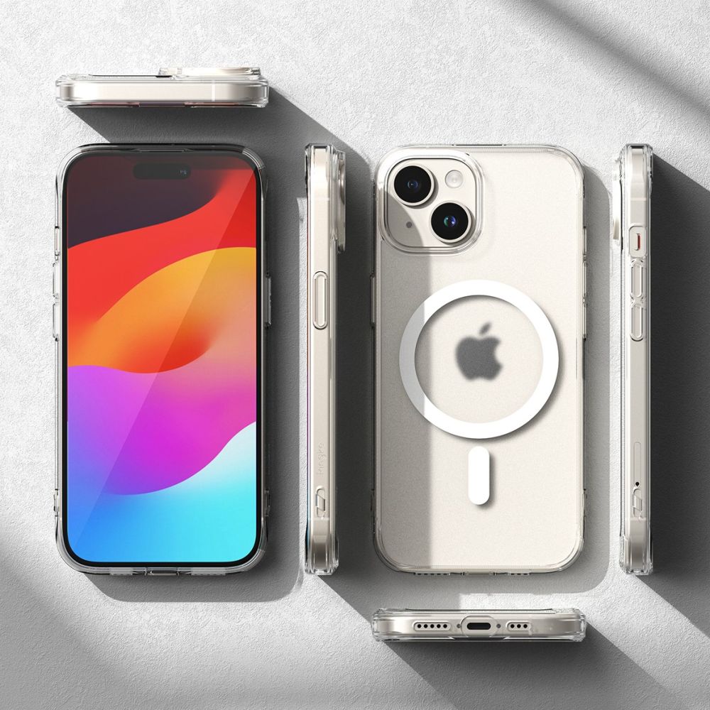 Ringke iPhone 15 Plus Fusion Σκληρή Θήκη με Πλαίσιο Σιλικόνης και MagSafe - Matte Clear