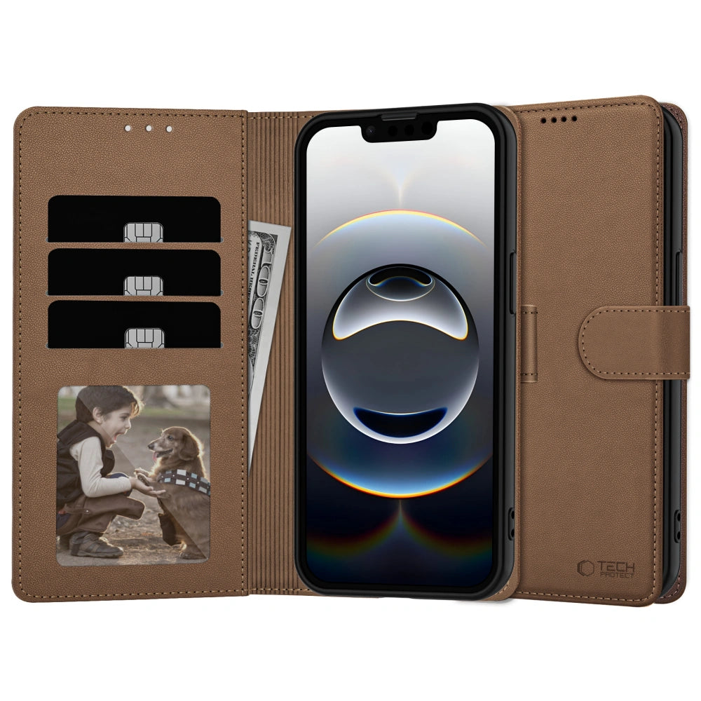 Tech-Protect Samsung Galaxy A56 5G Θήκη Πορτοφόλι Stand από Δερματίνη - Brown