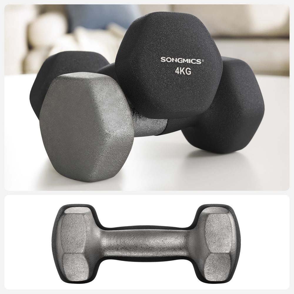 Songmics Σετ με 2 Βαράκια - 4 kg - Black - SYL068BK