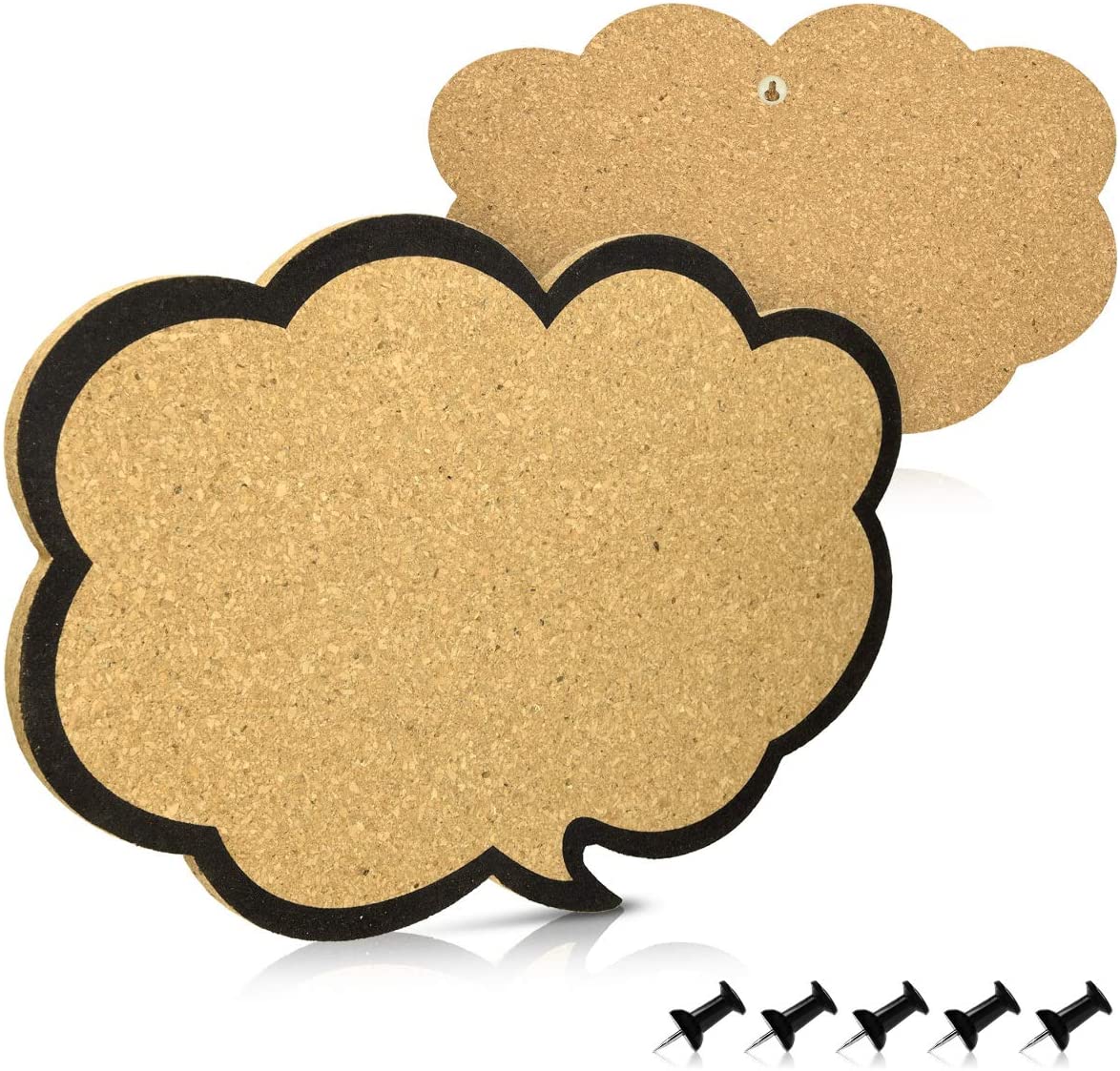 Navaris Cork Notice Board - Πίνακας Ανακοινώσεων με Πινέζες - Design Speech Bubble - Brown - 45363.02