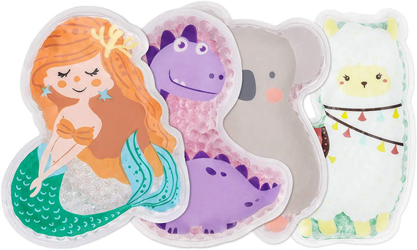 Navaris Σετ με 4 Παιδικά Επαναχρησιμοποιήσιμα Επιθέματα με Τζελ - BPA-Free / Phthalate-Free - Koala / Alpaca / Mermaid / Dinosaur - 52980.01