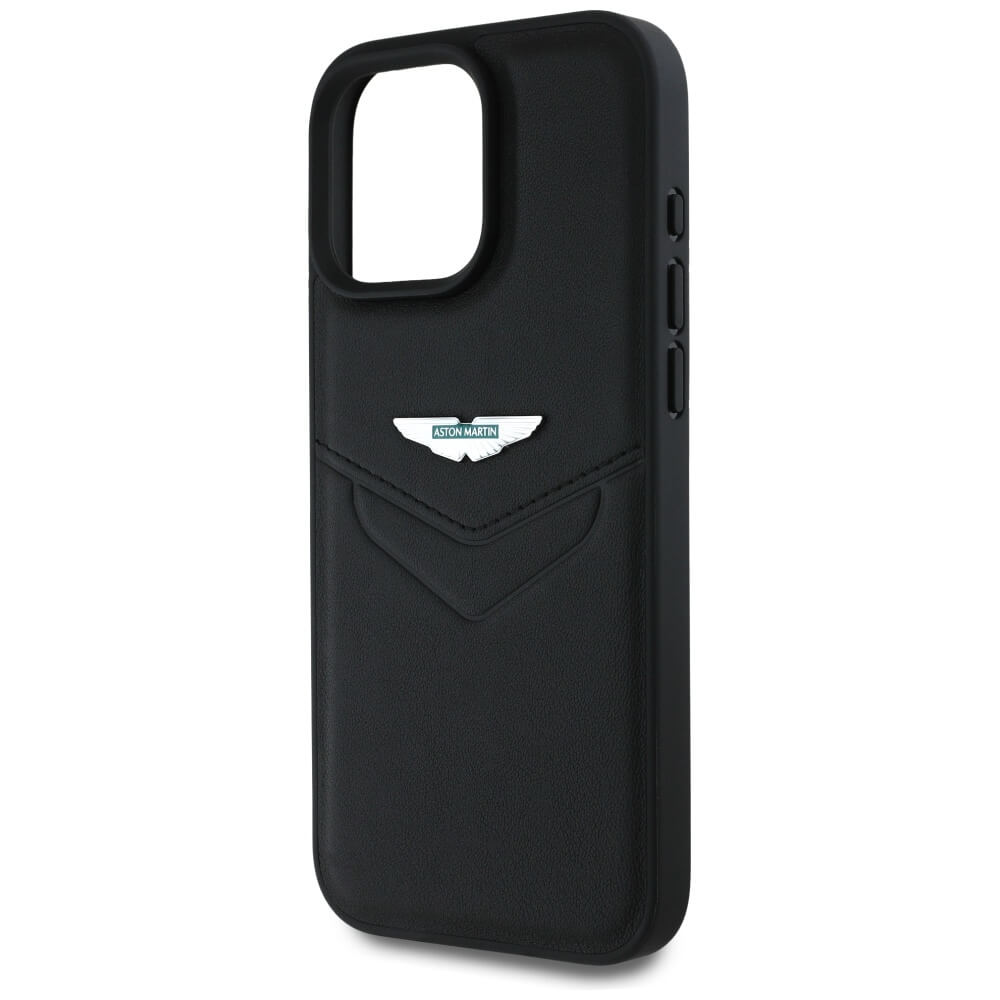 Aston Martin iPhone 16 Pro - HC Leather Victory - Σκληρή Θήκη με Επένδυση Γνήσιου Δέρματος - Black