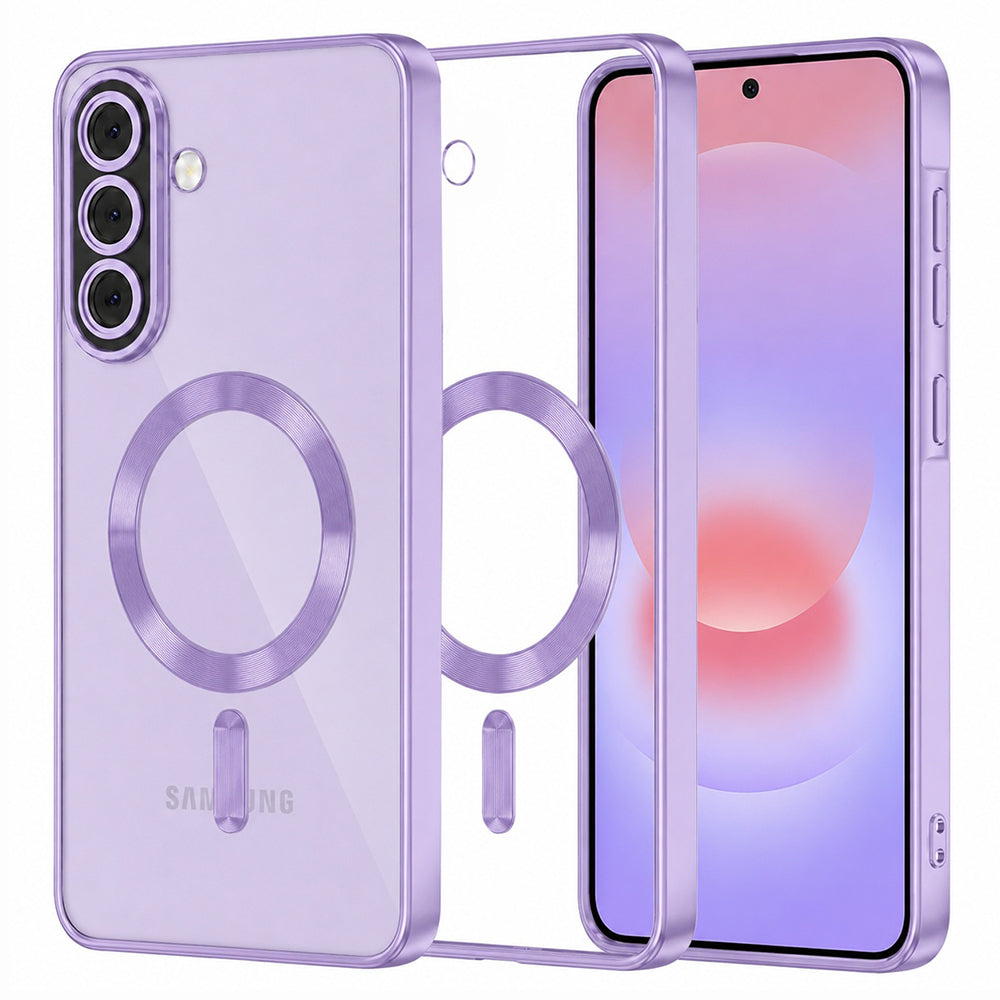 Techsuit Samsung Galaxy A37 5G - Θήκη Σιλικόνης - Luxury Crystal MagSafe - Light Purple