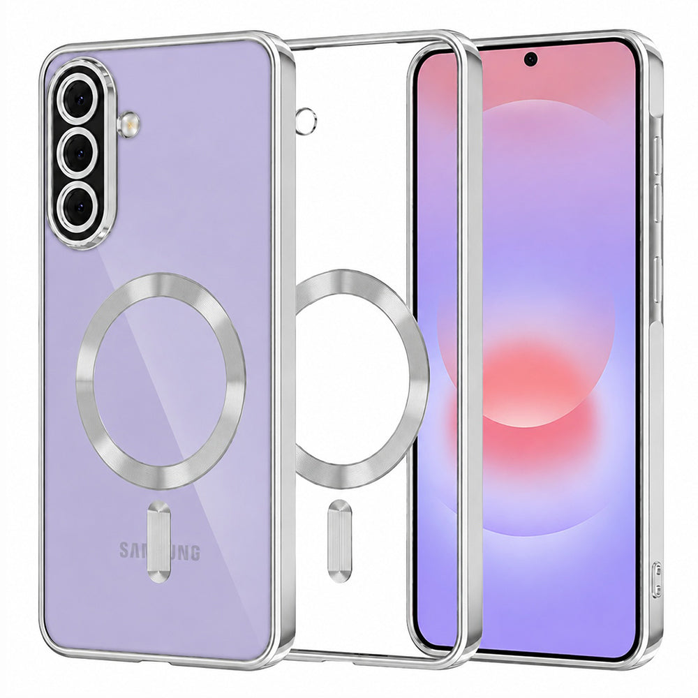 Techsuit Samsung Galaxy A37 5G - Θήκη Σιλικόνης - Luxury Crystal MagSafe - Silver