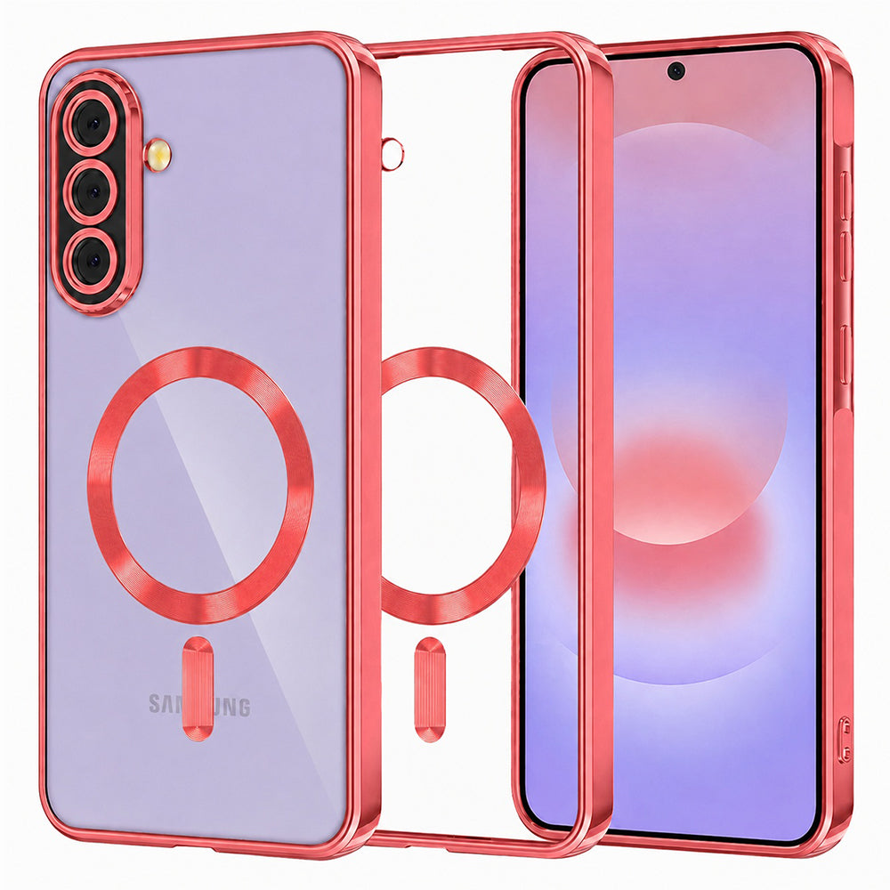 Techsuit Samsung Galaxy A37 5G - Θήκη Σιλικόνης - Luxury Crystal MagSafe - Red