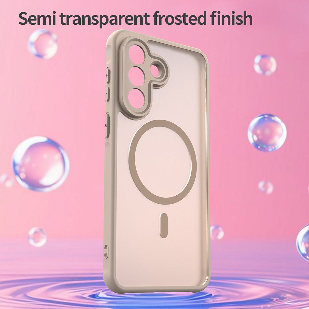 Techsuit Samsung Galaxy A27 5G - Σκληρή Θήκη με Πλαίσιο Σιλικόνης και MagSafe - HaloFrost II MagSafe - Gold