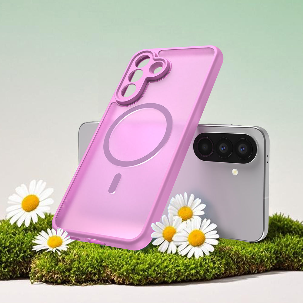 Techsuit Samsung Galaxy A27 5G - Σκληρή Θήκη με Πλαίσιο Σιλικόνης και MagSafe - HaloFrost II MagSafe - Pink