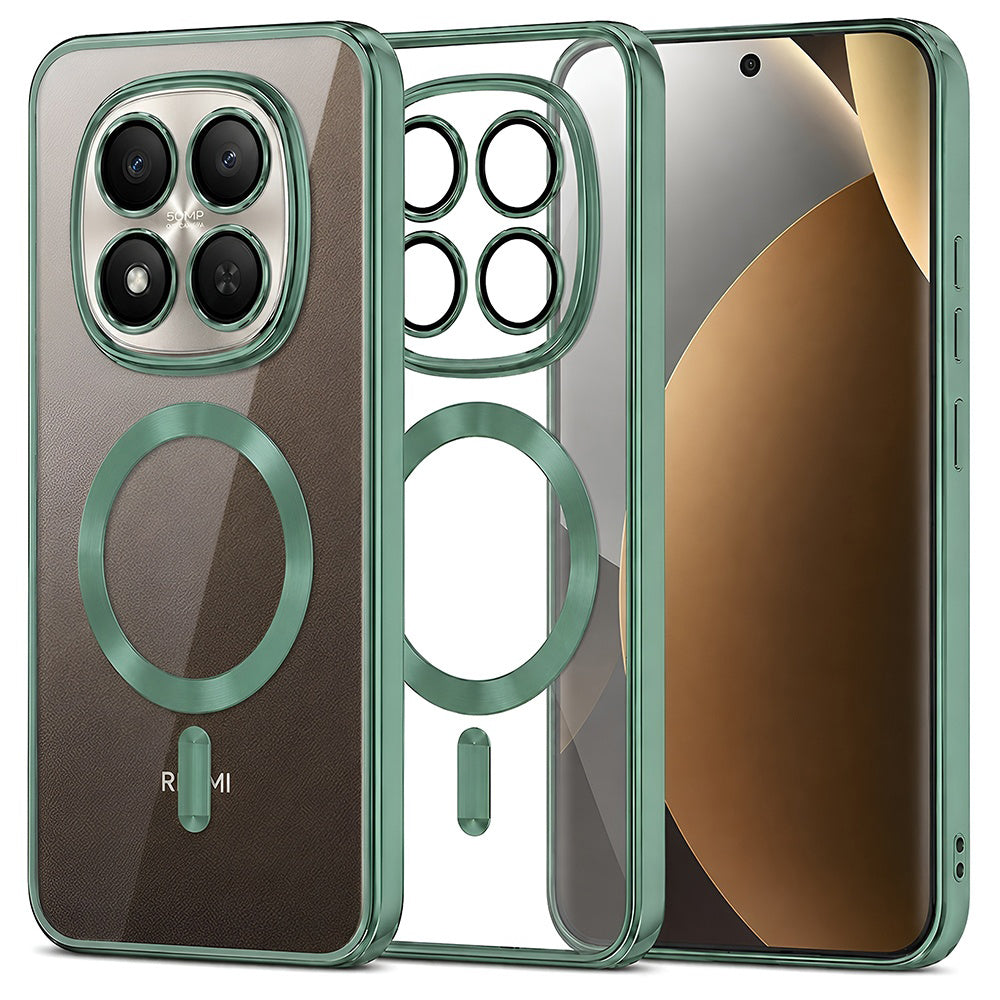 Techsuit Xiaomi Redmi Note 15 Pro Plus 5G / Poco M8 Pro 5G - Θήκη Σιλικόνης - Luxury Crystal MagSafe - Light Green