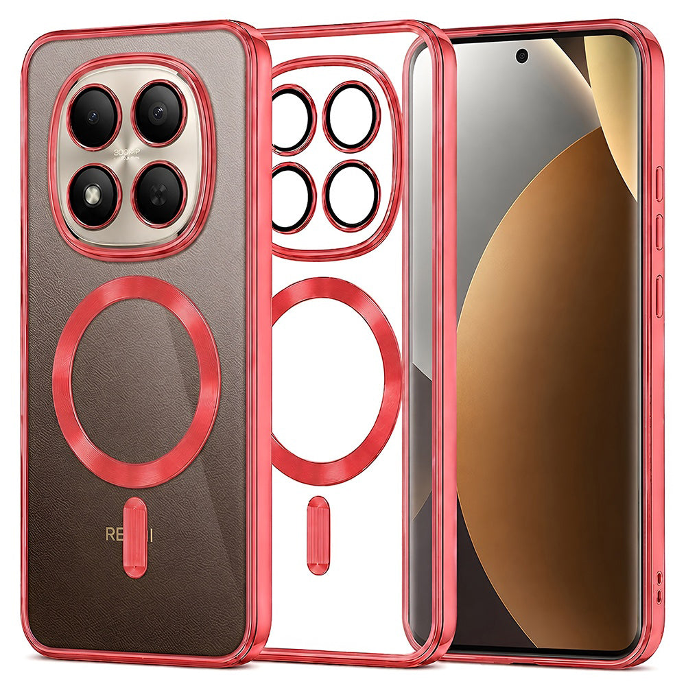 Techsuit Xiaomi Redmi Note 15 Pro Plus 5G / Poco M8 Pro 5G - Θήκη Σιλικόνης - Luxury Crystal MagSafe - Red