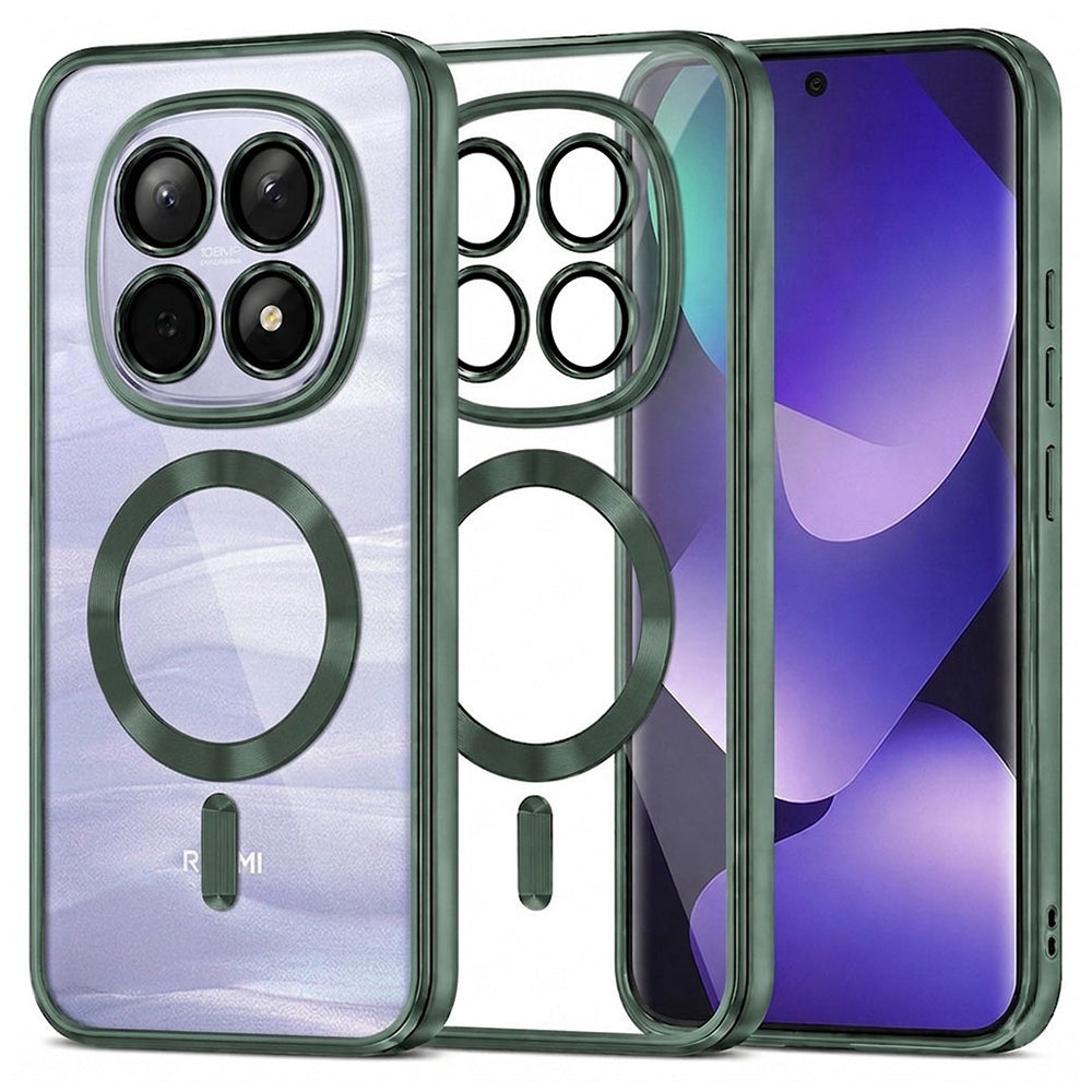 Techsuit Xiaomi Redmi Note 15 5G / Note 15 4G / Poco M8 5G - Θήκη Σιλικόνης - Luxury Crystal MagSafe - Deep Green