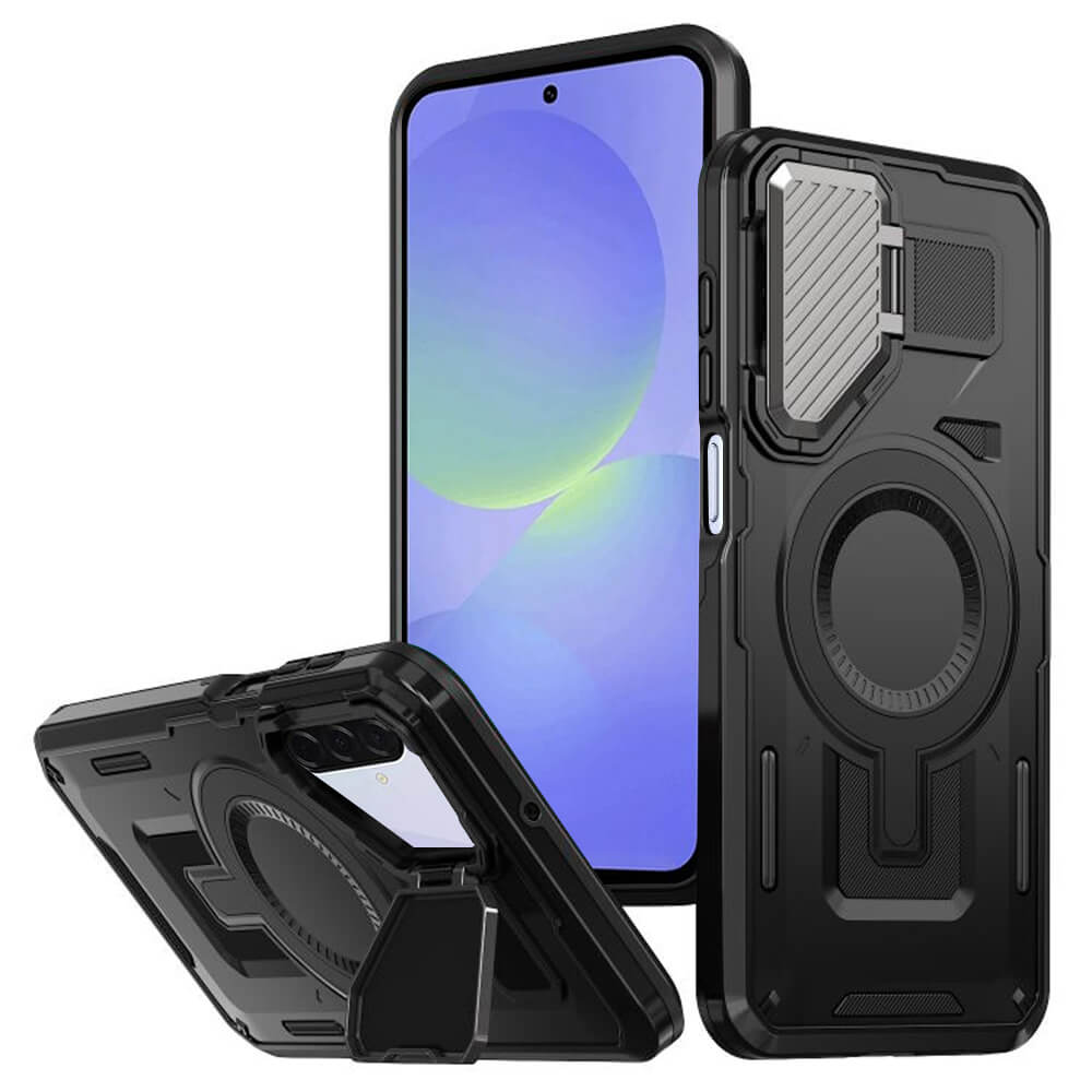 Techsuit Samsung Galaxy A36 5G CamVault MagSafe Σκληρή Θήκη με Πλαίσιο Σιλικόνης - Black