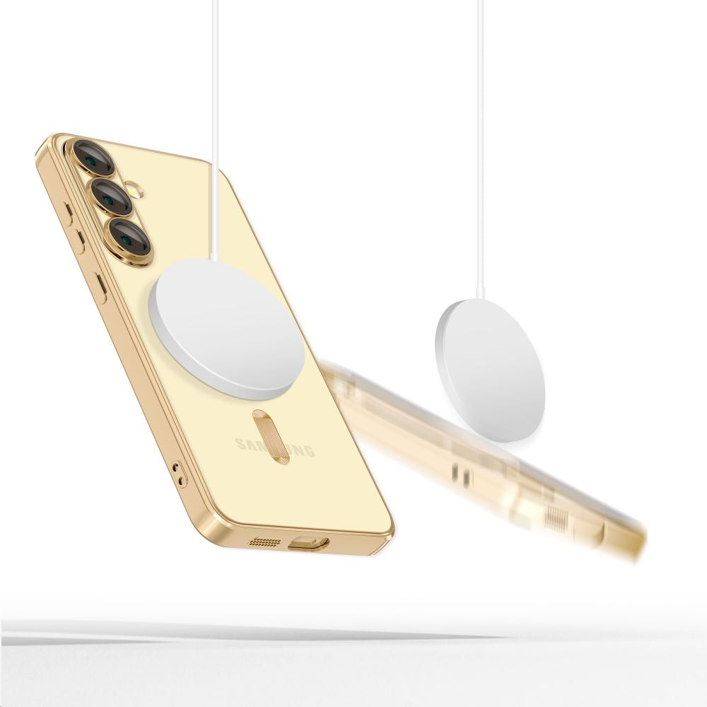 Tech-Protect Samsung Galaxy S25 Plus MagFlex Θήκη Σιλικόνης TPU με MagSafe - Shiny Gold
