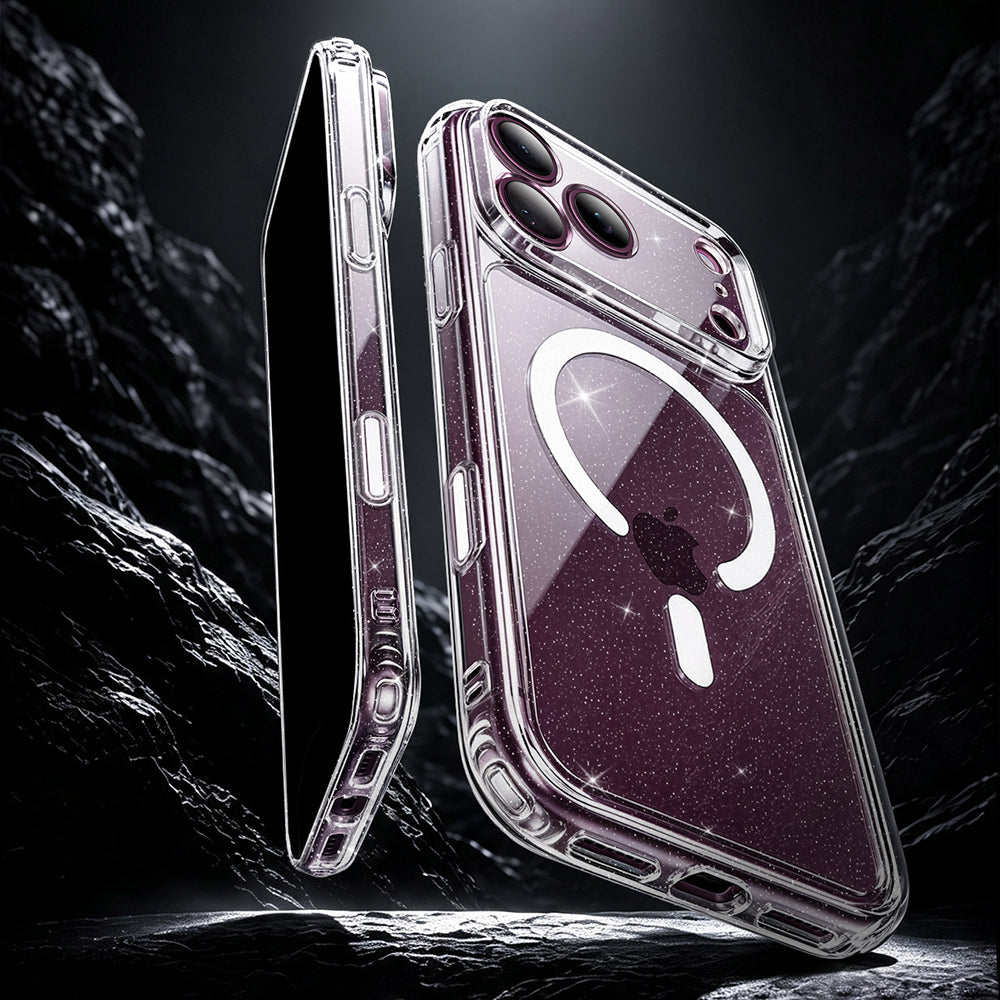 ESR iPhone 18 Pro / iPhone 17 Pro - Σκληρή Θήκη με Πλαίσιο Σιλικόνης και MagSafe - Classic Hybrid Halolock - Clear Shimmer