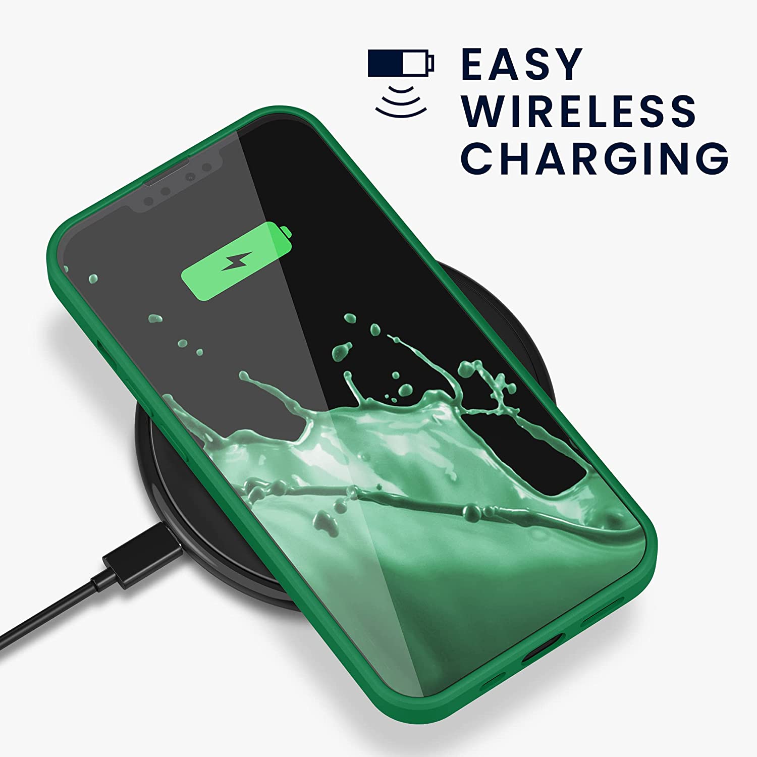 KW iPhone 13 Pro Θήκη Σιλικόνης Rubberized TPU - Pixie Green - 55962.227