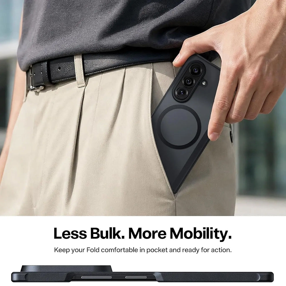 Torras Samsung Galaxy Z Fold8 Ultra - Σκληρή Θήκη με Πλαίσιο Σιλικόνης και MagSafe - Guardian Magnetic Series - Black