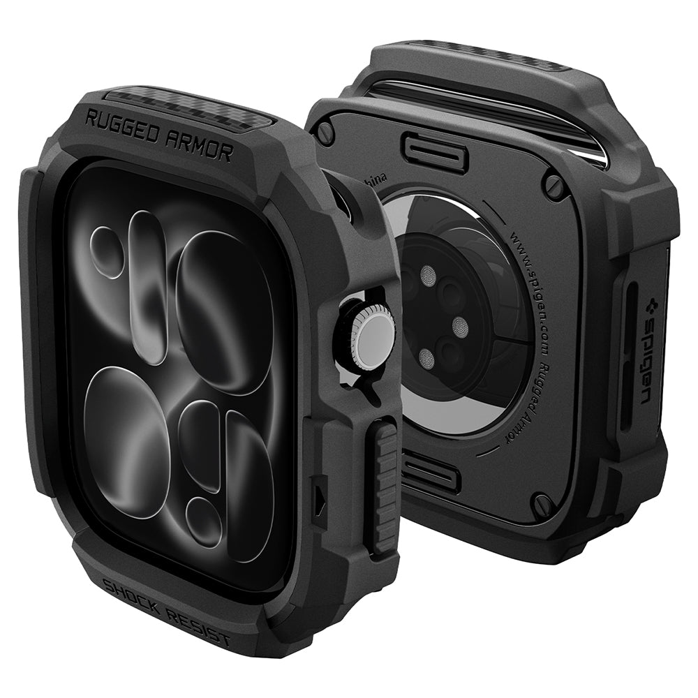 Spigen Θήκη Apple Watch 12 - 46mm - Rugged Armor - Matte Black