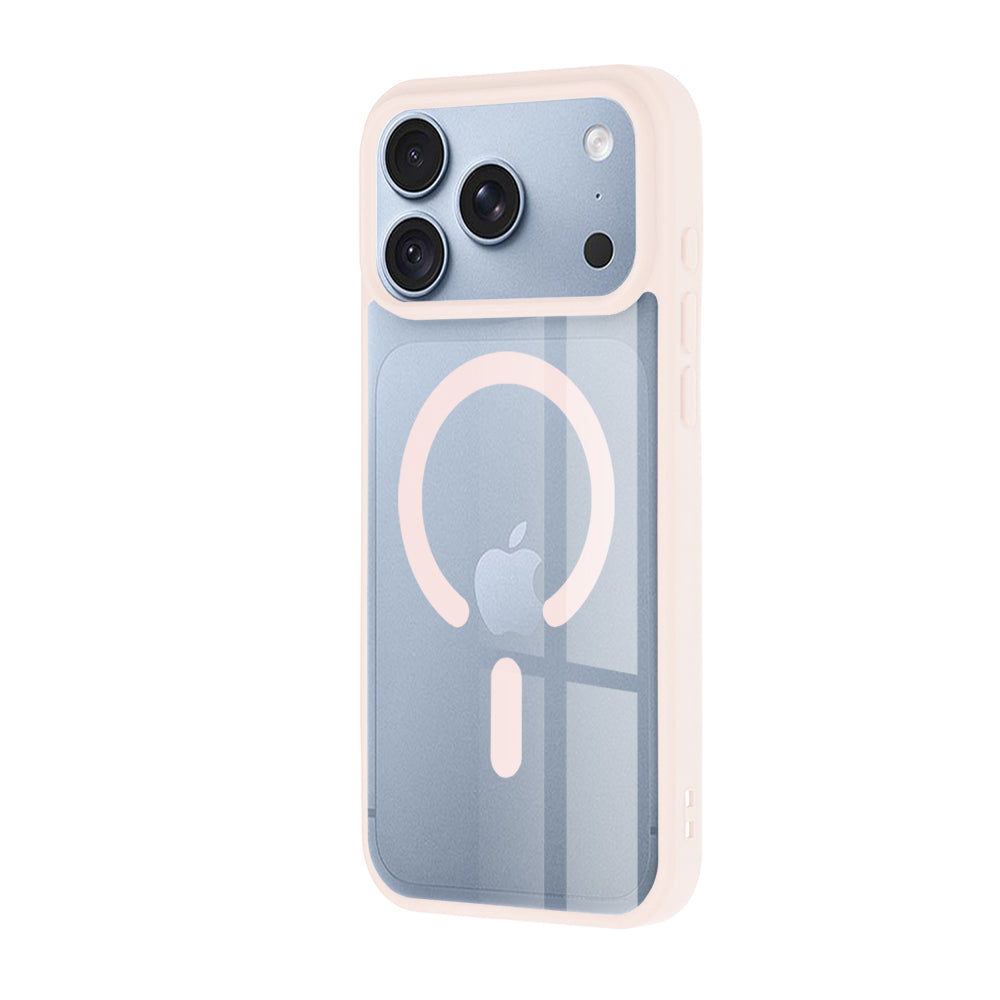 Techsuit iPhone 18 Pro / iPhone 17 Pro - Σκληρή Θήκη MagSafe με Πλαίσιο Σιλικόνης - MagSafe Pro - Nude Pink