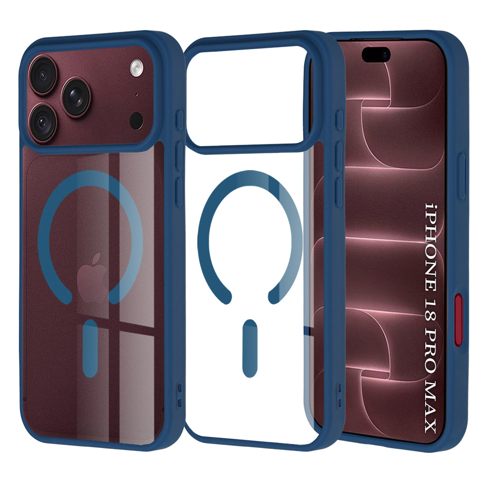 Techsuit iPhone 18 Pro Max / iPhone 17 Pro Max - Σκληρή Θήκη MagSafe με Πλαίσιο Σιλικόνης - MagSafe Pro - Blue