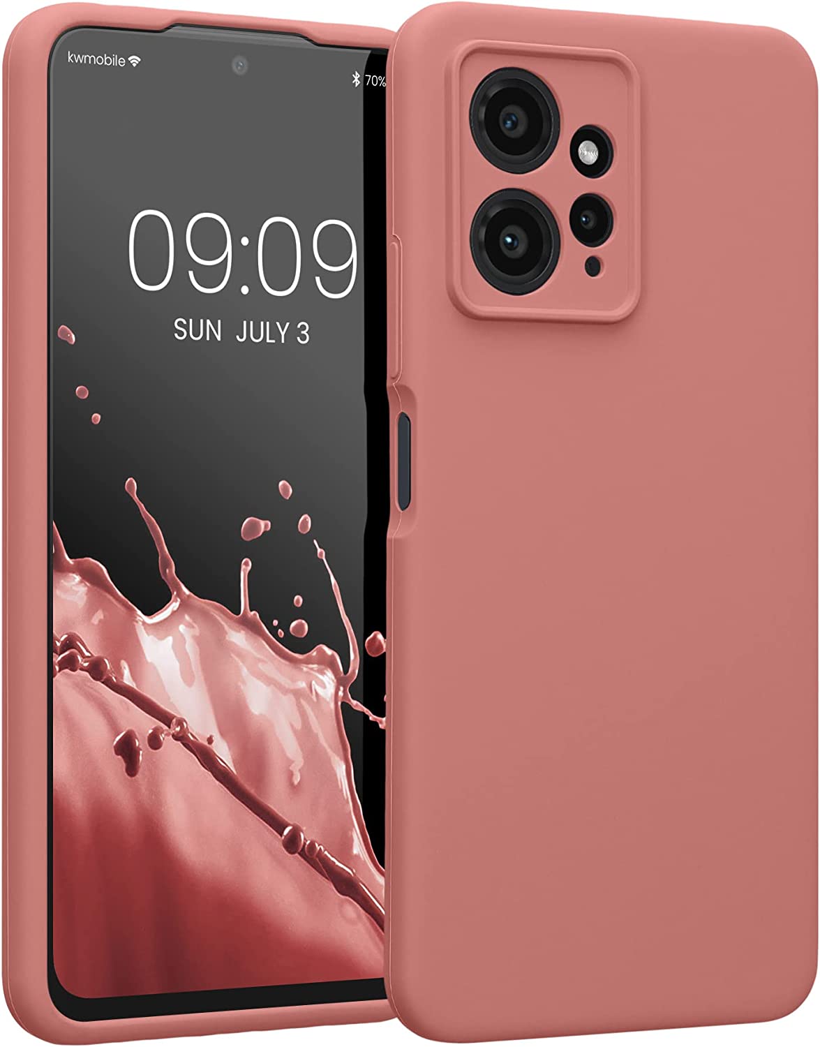 KW Xiaomi Redmi Note 12 4G Θήκη Σιλικόνης Rubberized TPU - Winter Rose - 61180.193