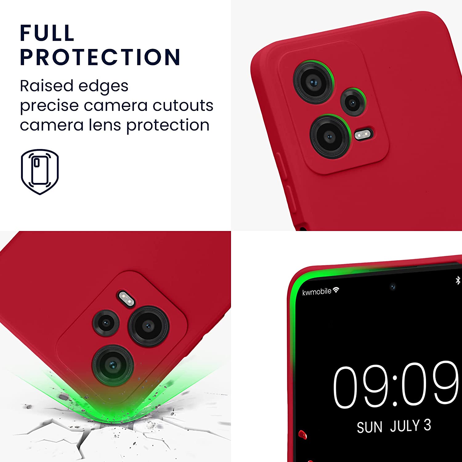 KW Xiaomi Redmi Note 12 5G / Poco X5 5G Θήκη Σιλικόνης Rubberized TPU - Sweet Cherry - 61169.229