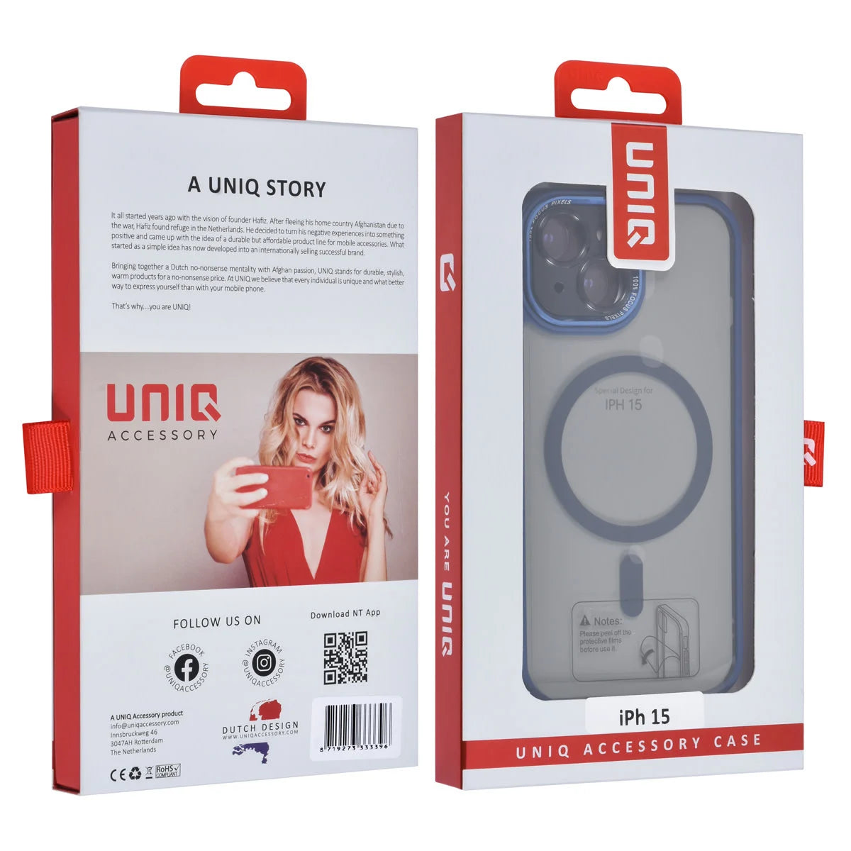 Tuniq iPhone 15 - MagSafe Σκληρή Θήκη με Πλαίσιο Σιλικόνης - Μπλε Ματ