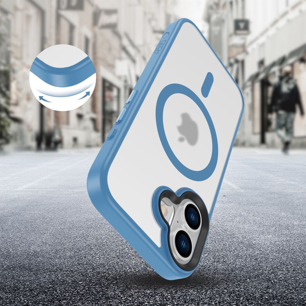 Tech-Protect iPhone 16 MagMat Σκληρή Θήκη με Πλαίσιο Σιλικόνης και MagSafe - Matte Ultramarine